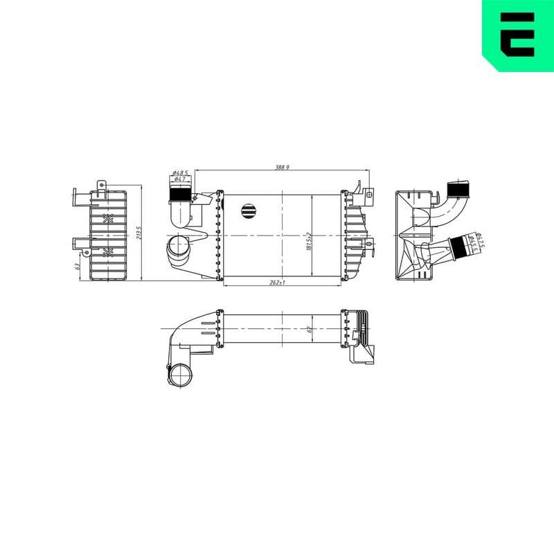 Intercooler, compresor ERA 672079