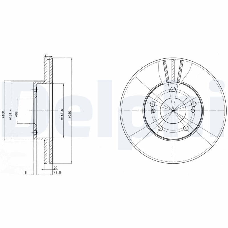 Disc frana DELPHI BG2682