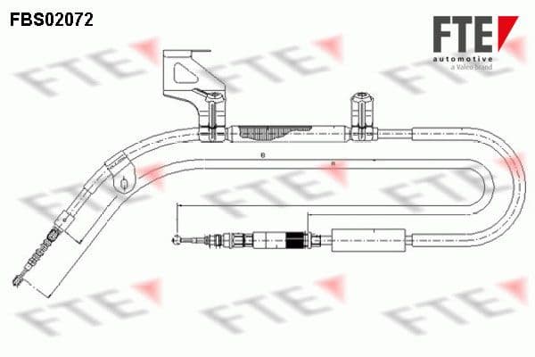 Cablu, frana de parcare FTE 9250073