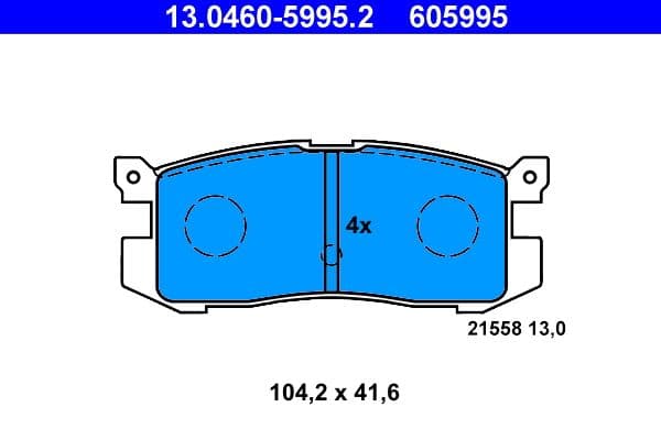 set placute frana,frana disc ATE 13.0460-5995.2