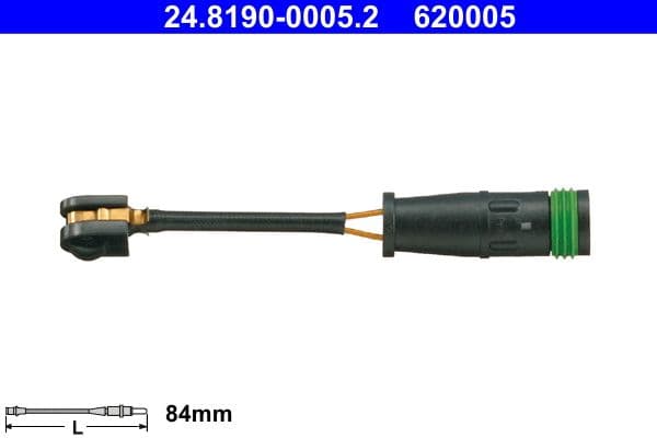 senzor de avertizare,uzura placute de frana ATE 24.8190-0005.2