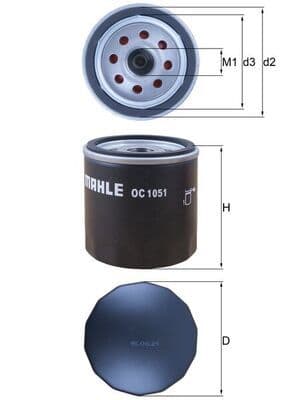 Filtru ulei MAHLE OC 1051
