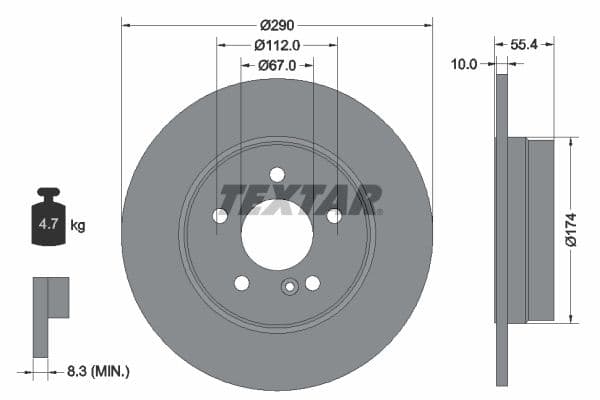Disc frana TEXTAR PRO 92072703