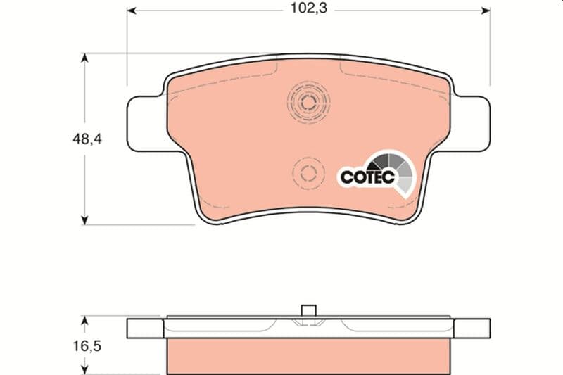 set placute frana,frana disc TRW COTEC GDB1692