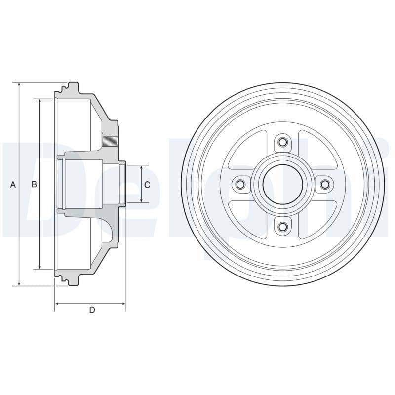 Tambur frana DELPHI BF571