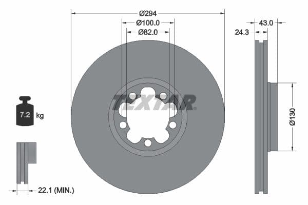 Disc frana TEXTAR PRO 92103803