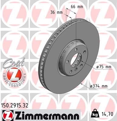 Disc frana ZIMMERMANN FORMULA F 150.2915.32