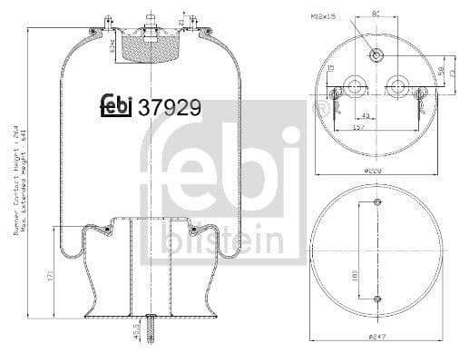 Burduf, suspensie pneumatica FEBI BILSTEIN 37929