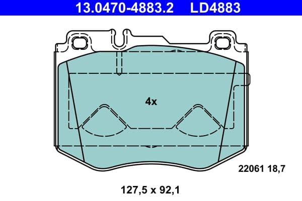 set placute frana,frana disc ATE Ceramic 13.0470-4883.2