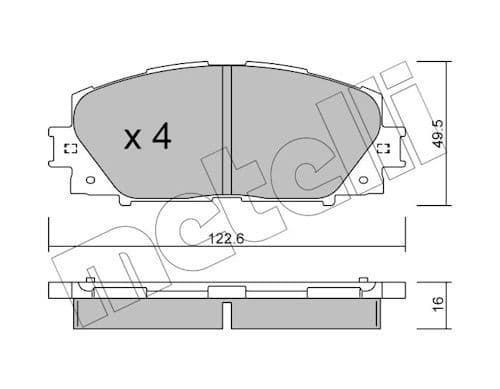 set placute frana,frana disc METELLI 22-0745-1