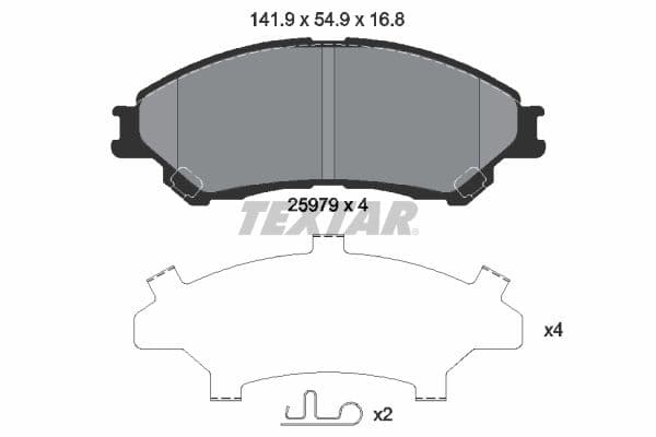 set placute frana,frana disc TEXTAR 2597901