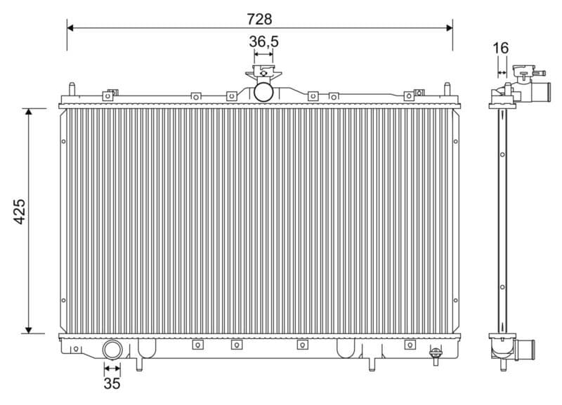 Radiator, racire motor VALEO 701239