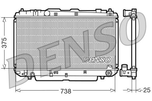 Radiator, racire motor DENSO DRM50021