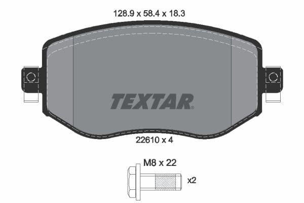 set placute frana,frana disc TEXTAR Q+ 2261001