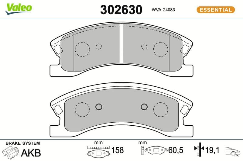 set placute frana,frana disc VALEO 302630