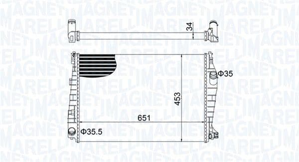 Radiator, racire motor MAGNETI MARELLI 350213152000
