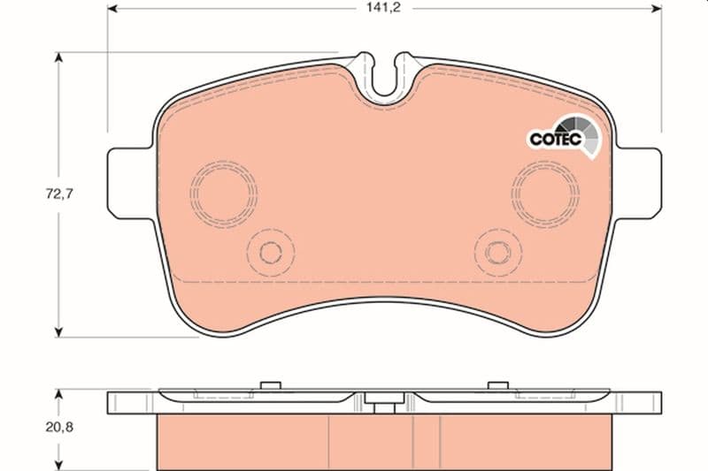 set placute frana,frana disc TRW COTEC GDB1748