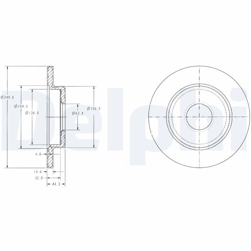 Disc frana DELPHI BG3673C