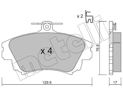 set placute frana,frana disc METELLI 22-0286-0