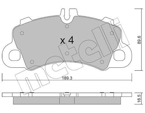 set placute frana,frana disc METELLI 22-1259-0