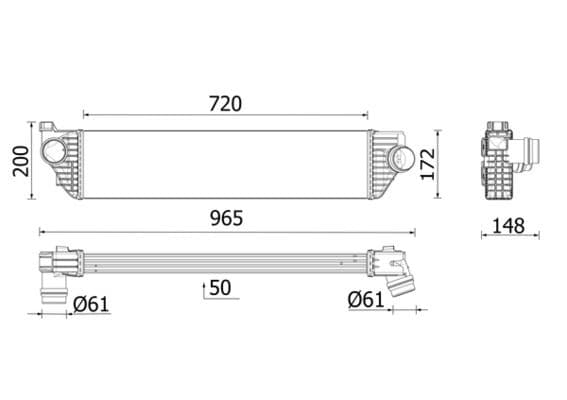 Intercooler, compresor MAHLE BEHR *** PREMIUM LINE *** CI 669 000P