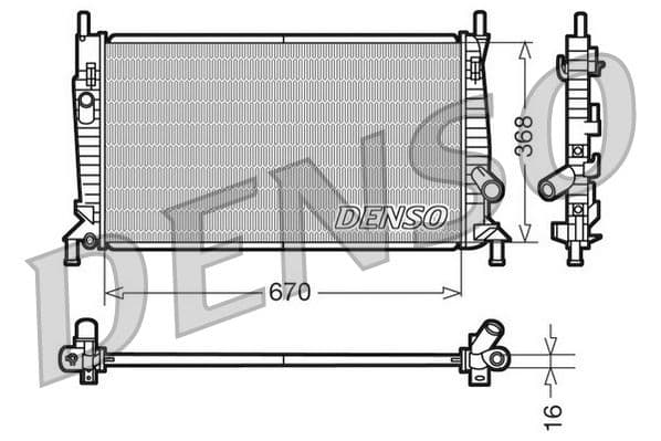 Radiator, racire motor DENSO DRM10075