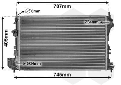 Radiator, racire motor VAN WEZEL 37002338