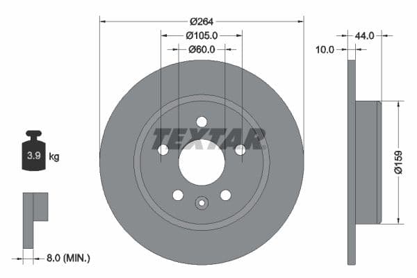 Disc frana TEXTAR PRO 92275303