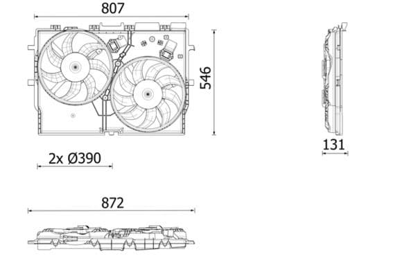 Ventilator, radiator MAHLE BEHR *** PREMIUM LINE *** CFF 627 000P