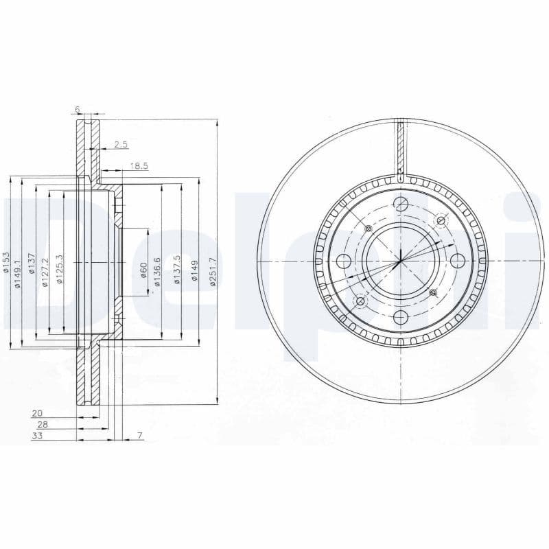 Disc frana DELPHI BG4049C