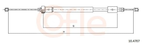 Cablu, frana de parcare COFLE 10.4707
