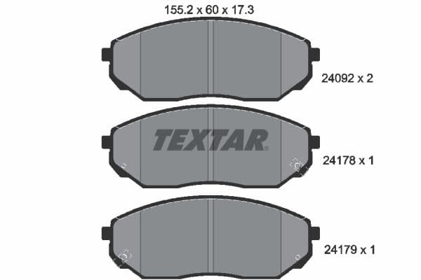 set placute frana,frana disc TEXTAR 2409201