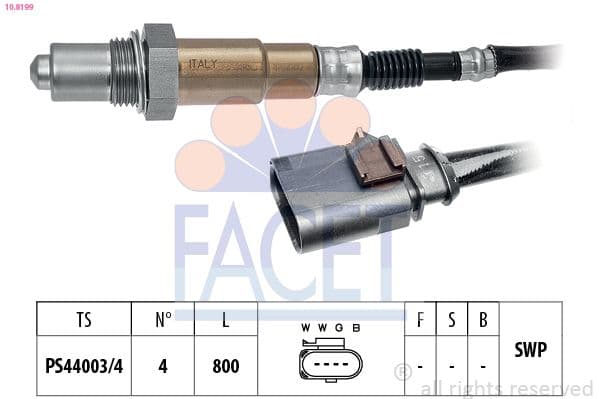 Sonda Lambda FACET Made in Italy - OE Equivalent 10.8199