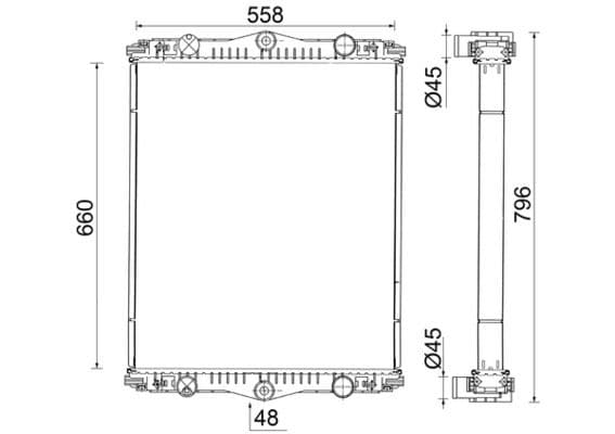 Radiator, racire motor MAHLE BEHR CR 2583 000S
