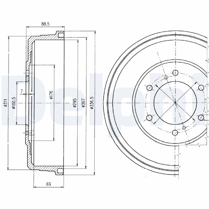 Tambur frana DELPHI BF461