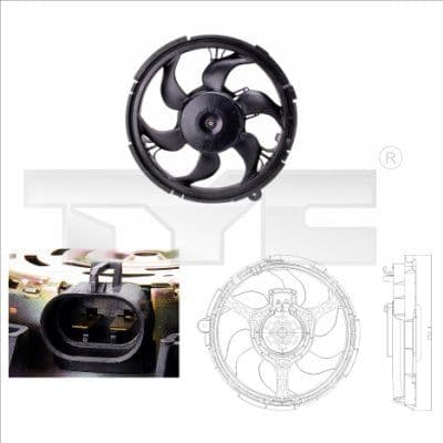 Ventilator, radiator TYC 809-0010