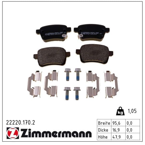 set placute frana,frana disc ZIMMERMANN 22220.170.2