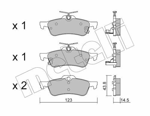 set placute frana,frana disc METELLI 22-0556-1