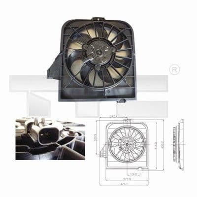 Ventilator, radiator TYC 804-0003