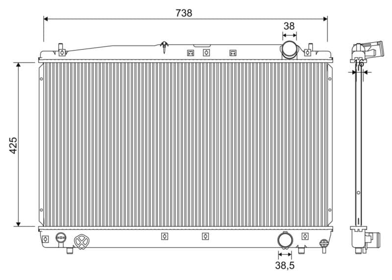 Radiator, racire motor VALEO 701349