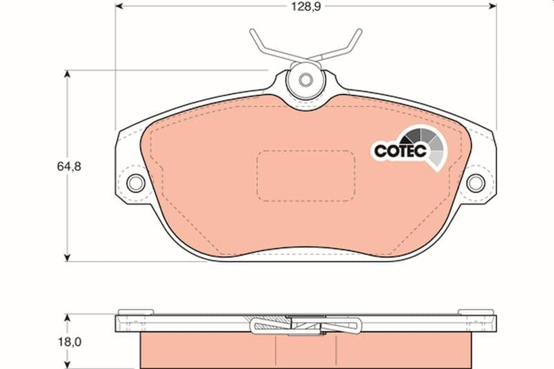 set placute frana,frana disc TRW COTEC GDB837