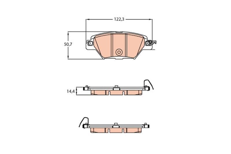 set placute frana,frana disc TRW GDB2199