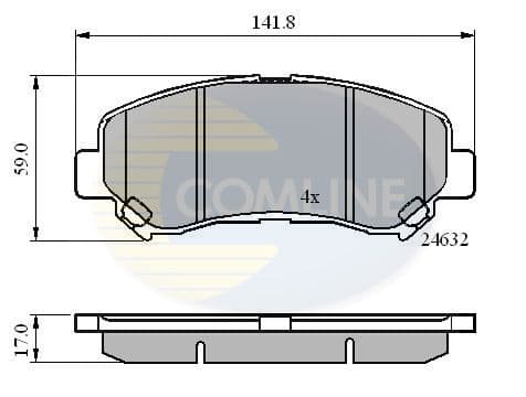 set placute frana,frana disc COMLINE CBP01577