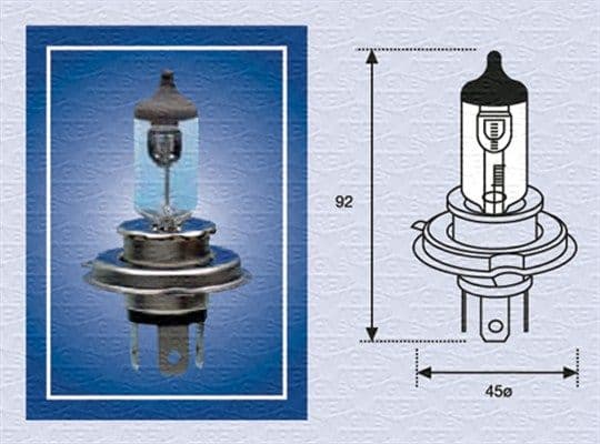 Bec, far faza lunga MAGNETI MARELLI STANDARD 002156100000