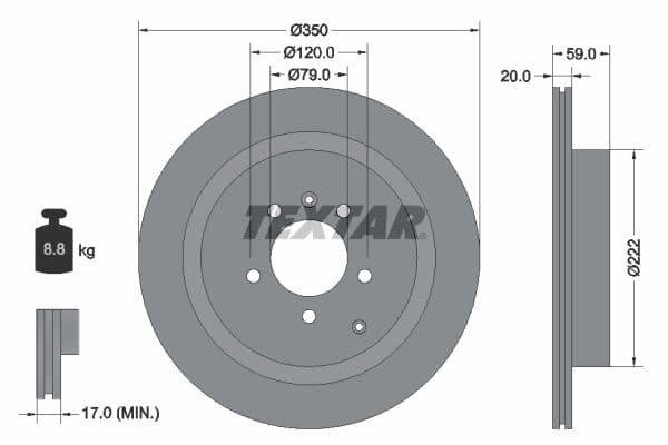 Disc frana TEXTAR PRO 92147703