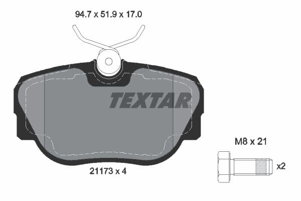 set placute frana,frana disc TEXTAR Q+ 2117302