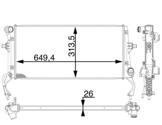 Radiator, racire motor MAHLE BEHR *** PREMIUM LINE *** CR 1975 000P