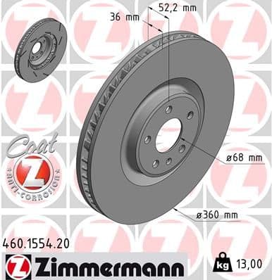 Disc frana ZIMMERMANN COAT Z 460.1554.20