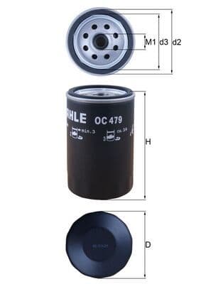 Filtru ulei MAHLE OC 479