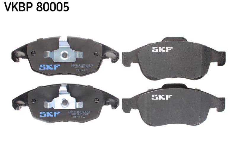 set placute frana,frana disc SKF VKBP 80005